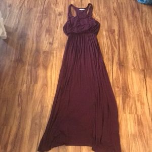 Maroon maxi dress